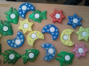 ve vánoční dílně jsme vytvořili svícínky